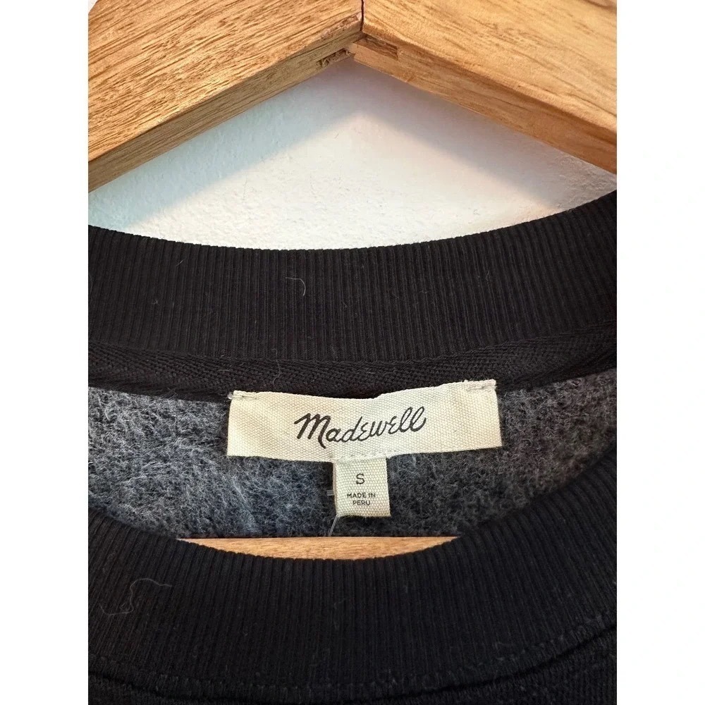 NWT Madewell Puff Short Sleeve Sweatshirt in True Black | Size Small - Picture 8 of 12
